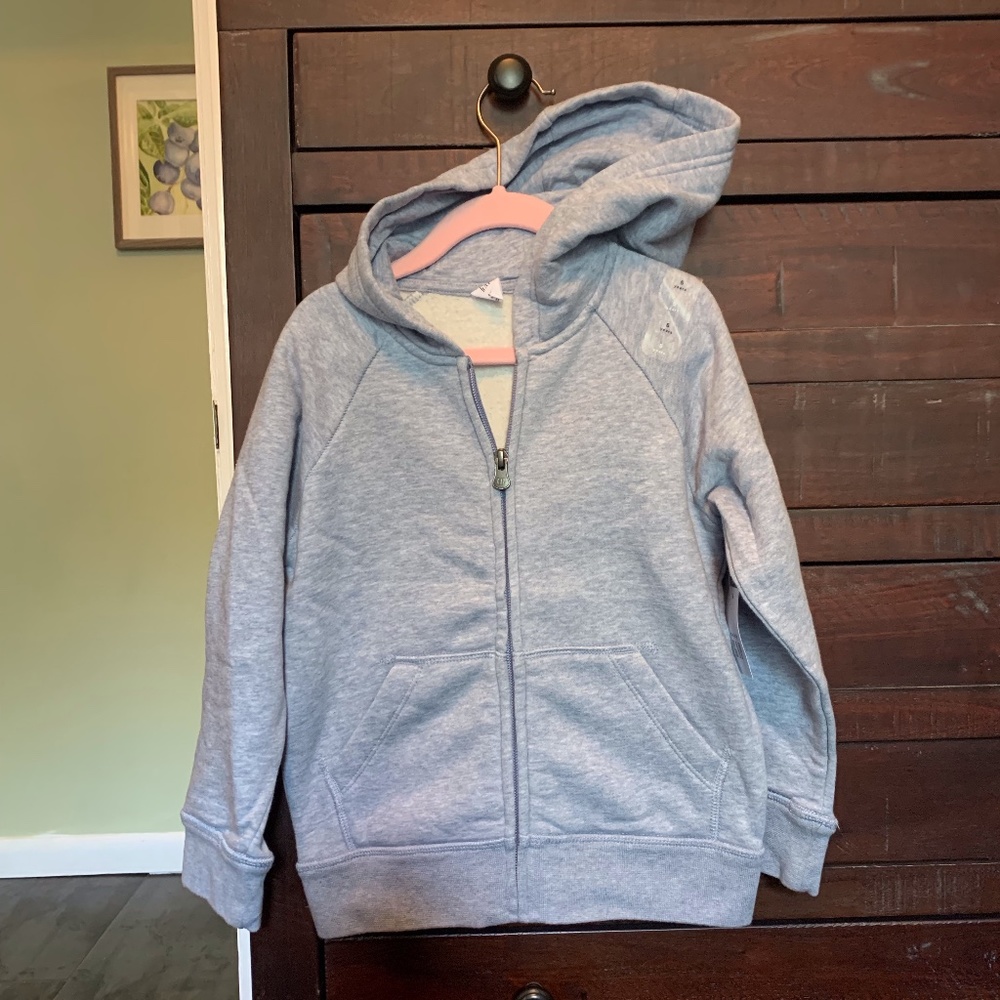 Gap Light Blue Hooded Sweatshirt with Full Zip 5T